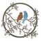 Metal Wall Art Bird on Tree Branch Silhouette Bird Art Decor for Living Room Garden Bedroom Office Home Wall Housewarming Party Decor(Vivid Color)